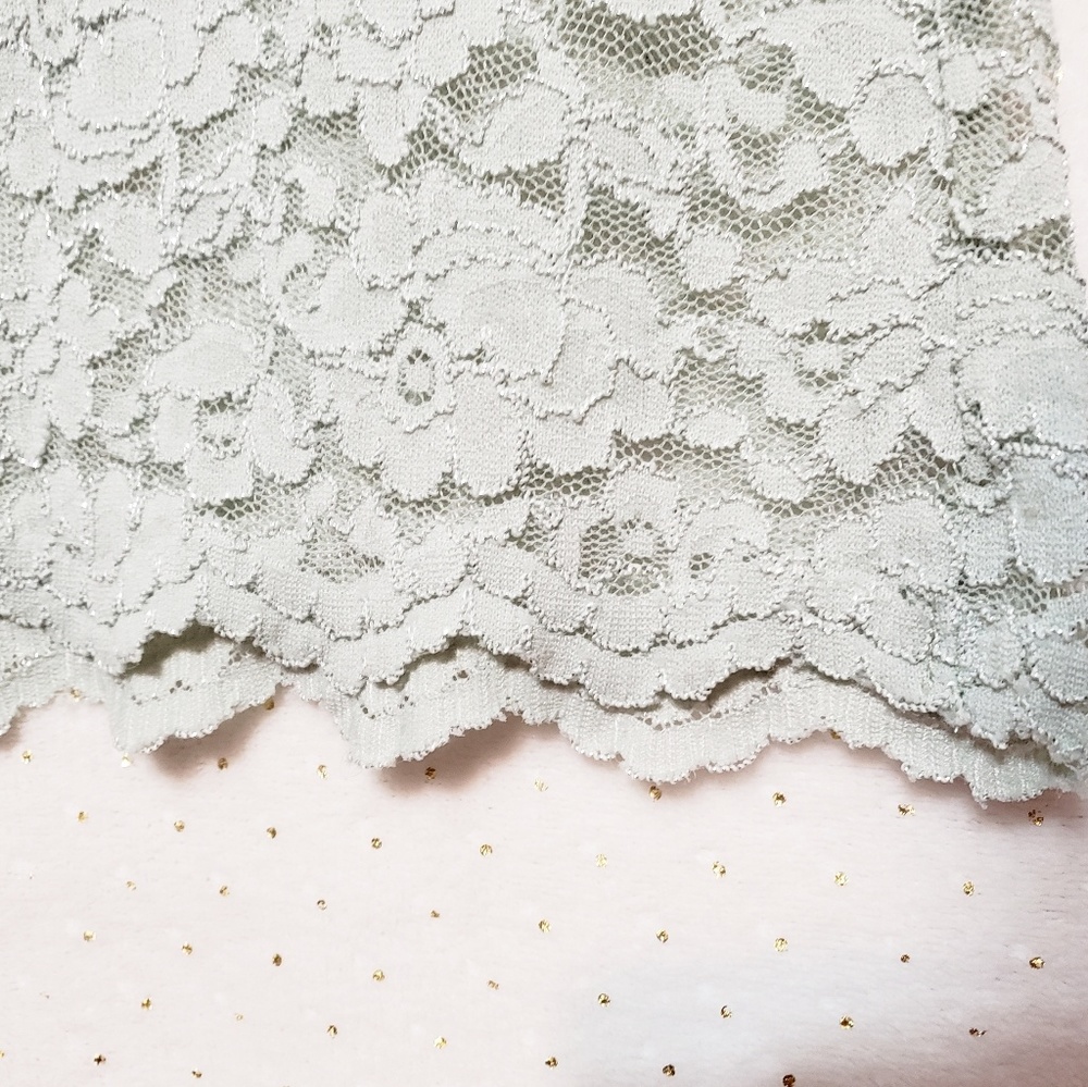 Mint Metallic Lace Cami/Tank *Sz XS* BKE Boutique - Picture 2 of 5